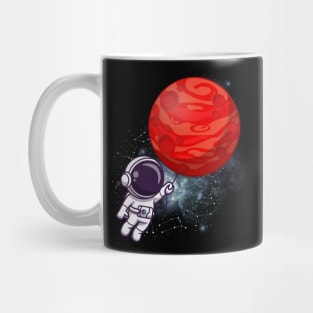 Flying floating astronaut Ufo alien funny cute spaceship moon mars cosmic space Mug